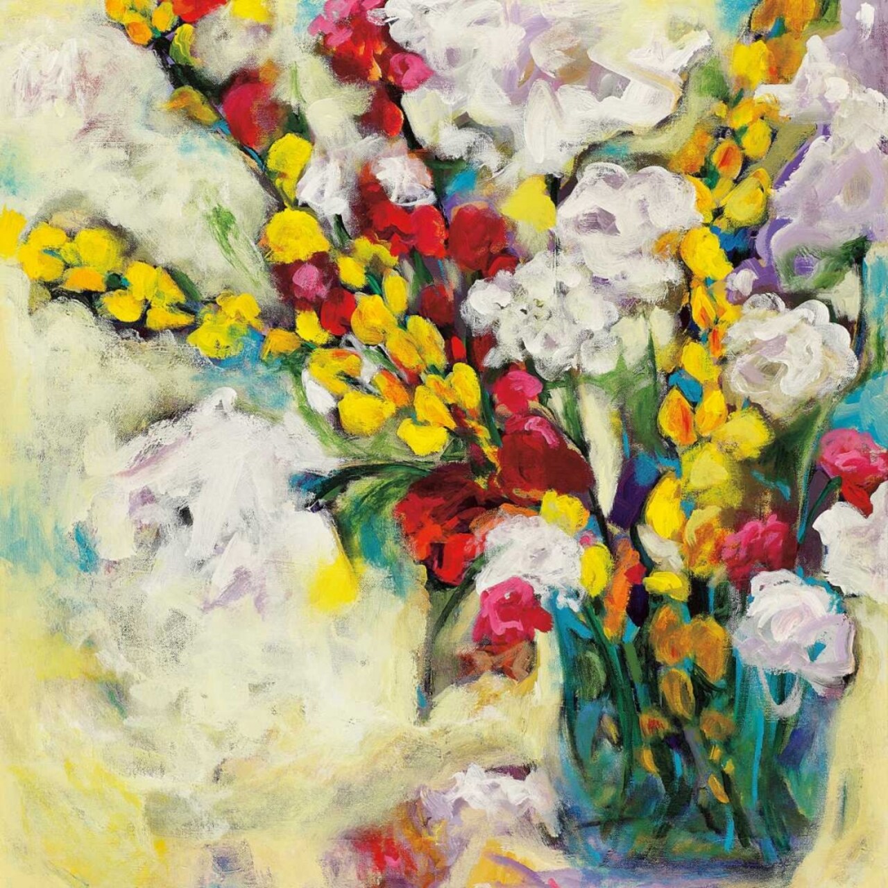 Echoes in Yellow and White Poster Print by Georgia Eider - Item # VARPDX16498